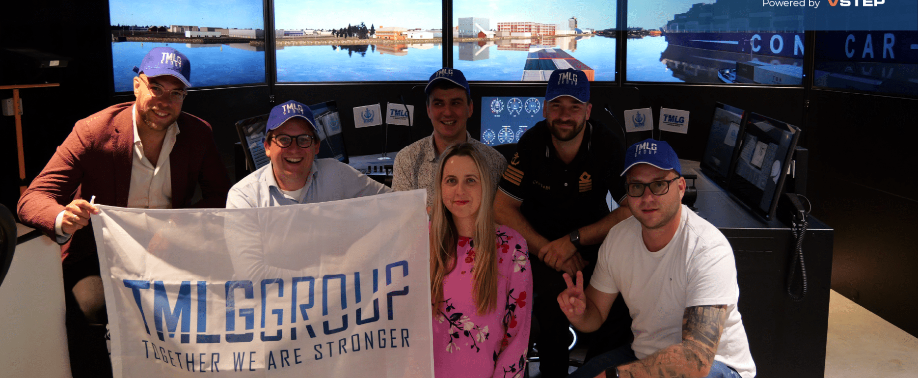 TMLG team at the CESNI certified NAUTIS inland simulator installation