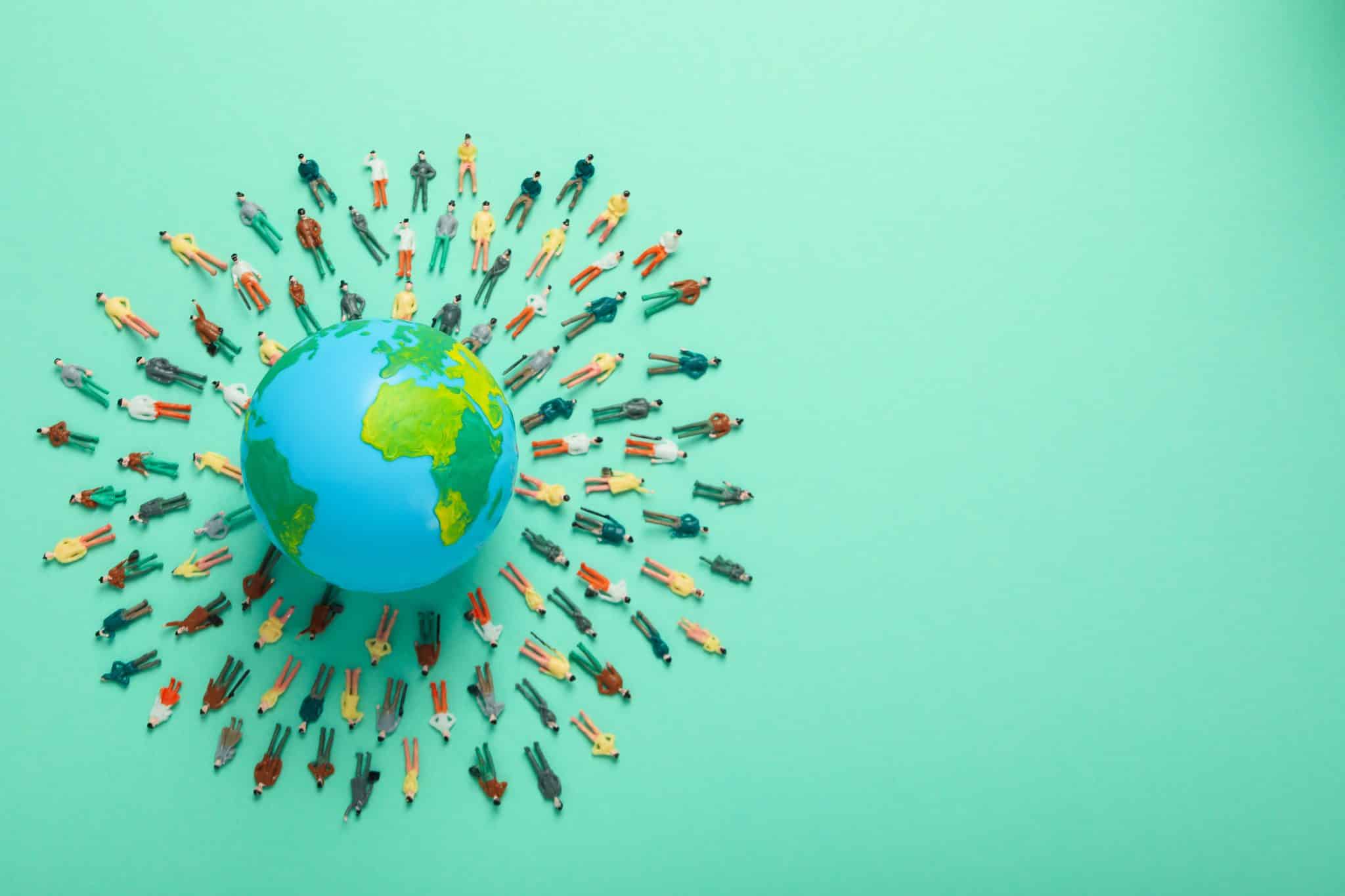 Illustration symbolising global population growth and maritime workforce challenges